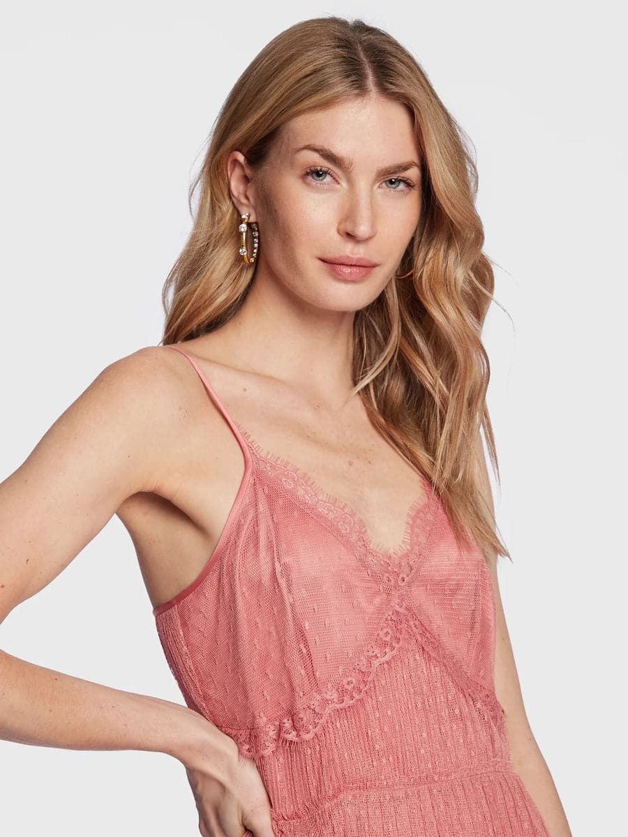 Abito in tulle plumetis a balze-Twinset-Abiti-Vittorio Citro Boutique