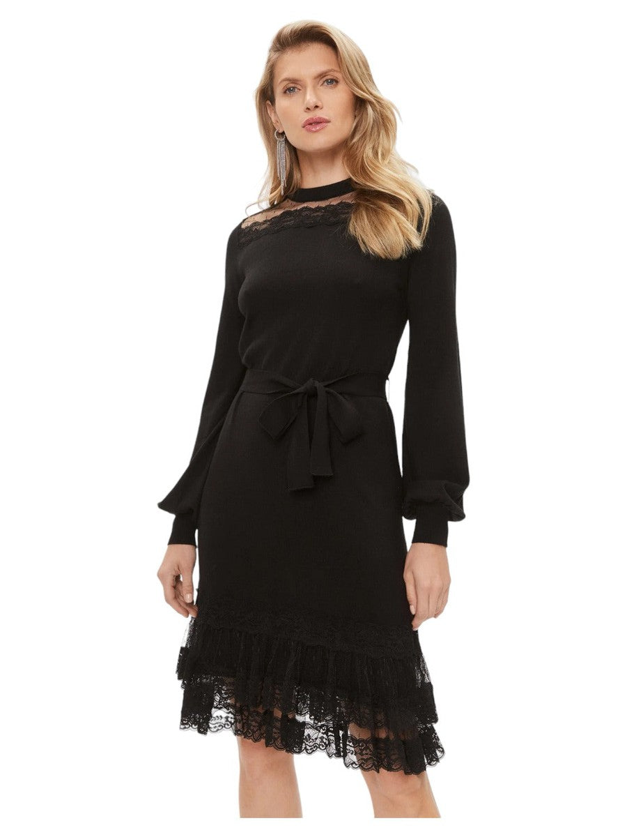 Abito in maglia e pizzo-Twinset-Abiti-Vittorio Citro Boutique
