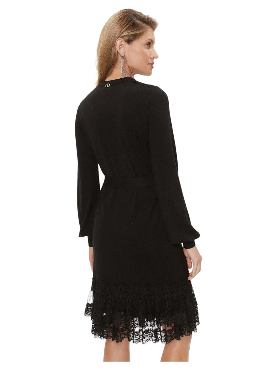 Abito in maglia e pizzo-Twinset-Abiti-Vittorio Citro Boutique