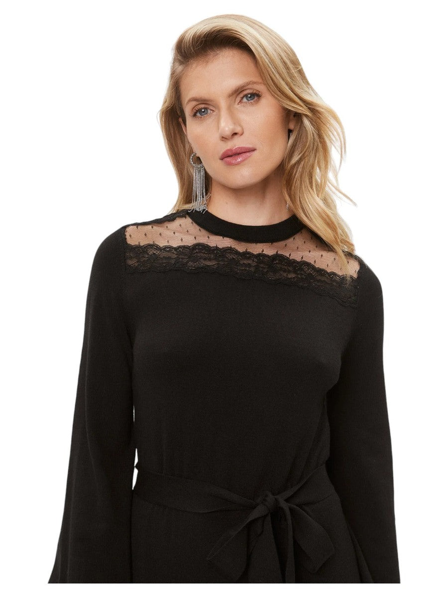 Abito in maglia e pizzo-Twinset-Abiti-Vittorio Citro Boutique
