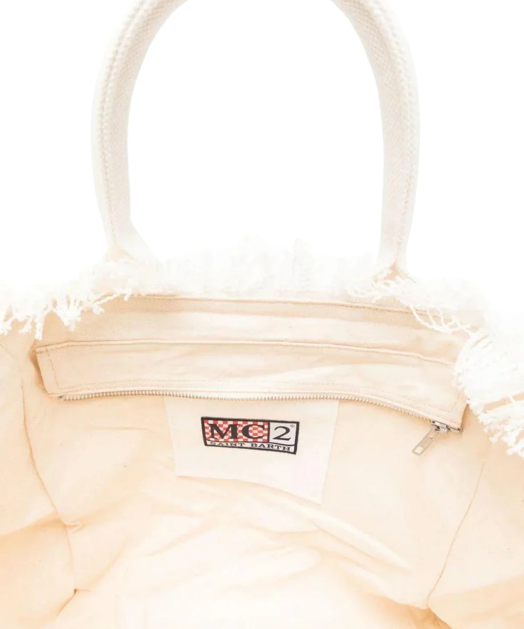 MC2 Saint Barth Vanity v plátně s logem a kamínky Strass