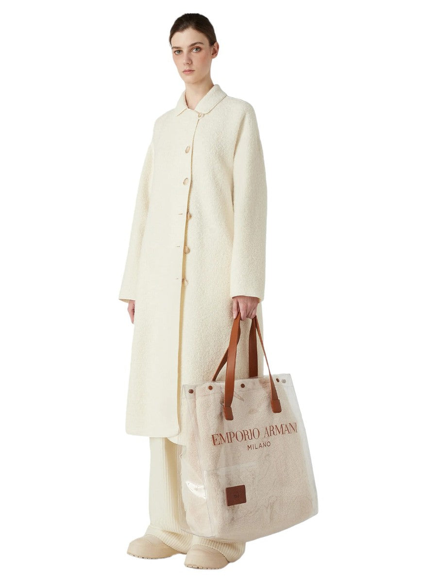 Pantaloni palazzo a vita alta in misto lana effetto corduroy Capsule Chalet-Emporio Armani-Pantaloni-Vittorio Citro Boutique