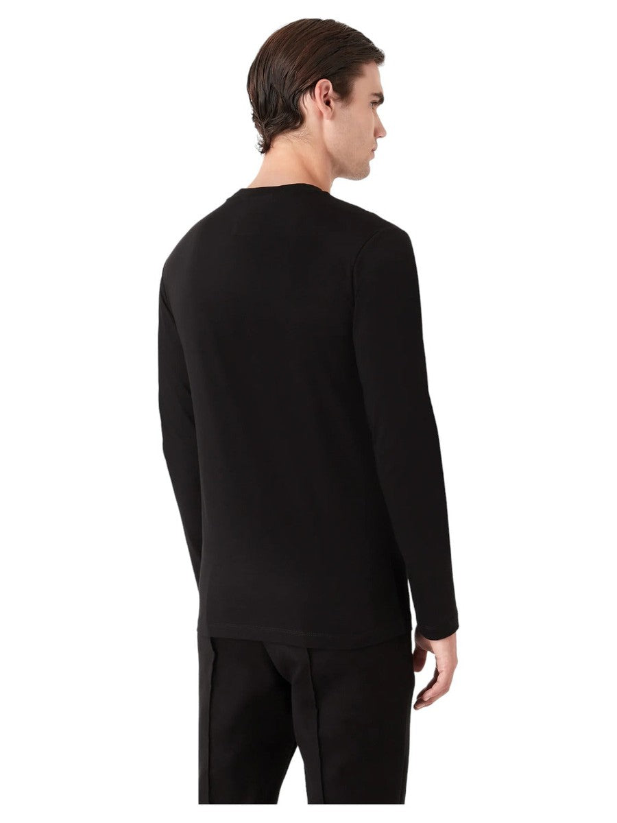 Maglia in jersey Pima con stampa logo-Emporio Armani-Maglieria-Vittorio Citro Boutique