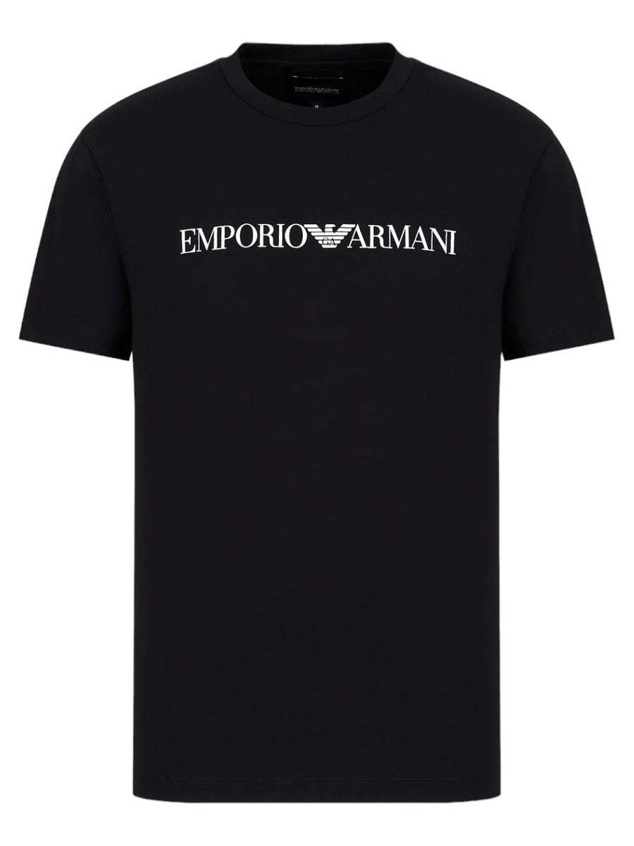T-shirt in jersey Pima con stampa logo-T-shirt-Emporio Armani-Vittorio Citro Boutique
