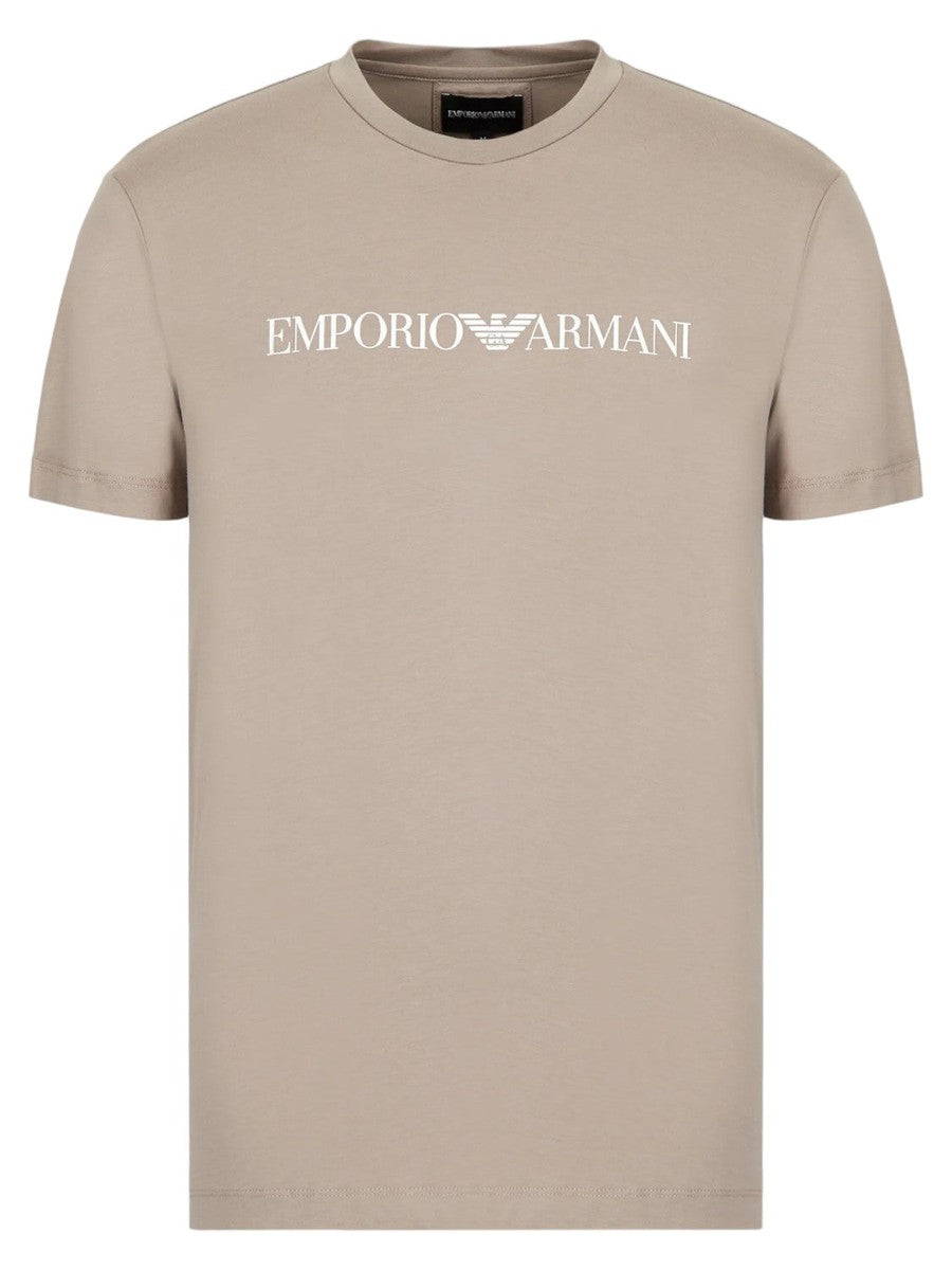 T-shirt in jersey Pima con stampa logo-T-shirt-Emporio Armani-Vittorio Citro Boutique