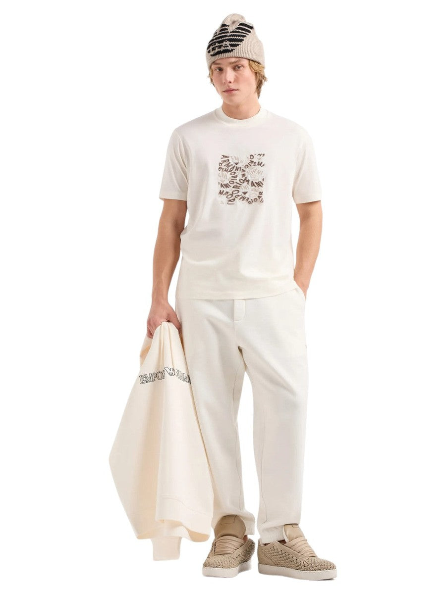 T-shirt in jersey Pima con ricamo logo-Emporio Armani-T-shirt-Vittorio Citro Boutique