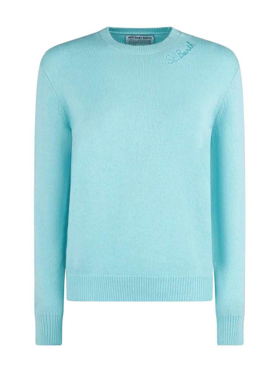 Maglia girocollo con ricamo St. Barth-Mc2 Saint Barth-Maglieria-Vittorio Citro Boutique