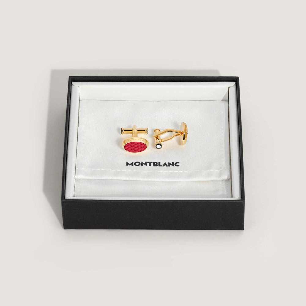 Meisterstück cufflinks in steel and gold PVD
