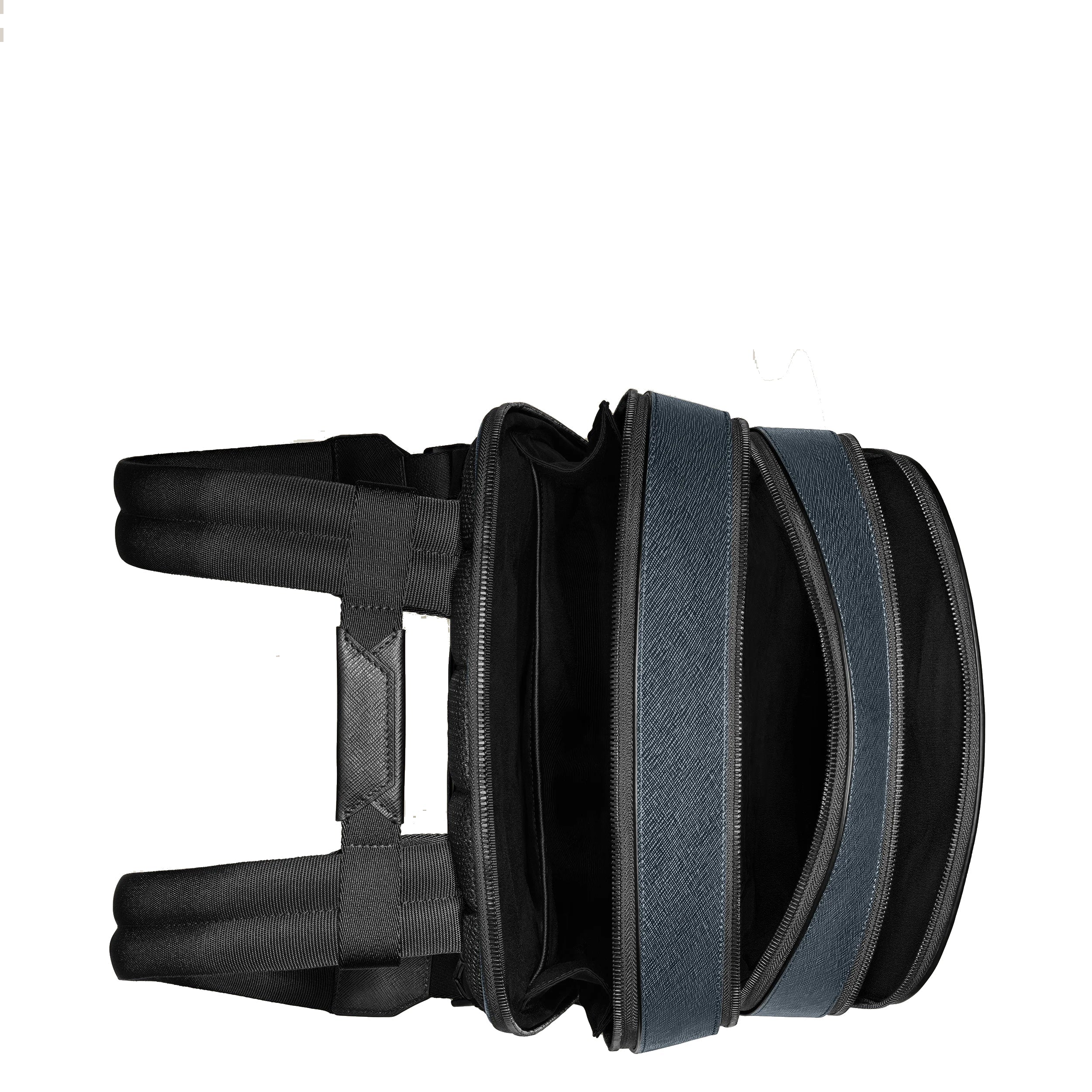 Zaino Montblanc tweed blu con 3 scomparti funzionali