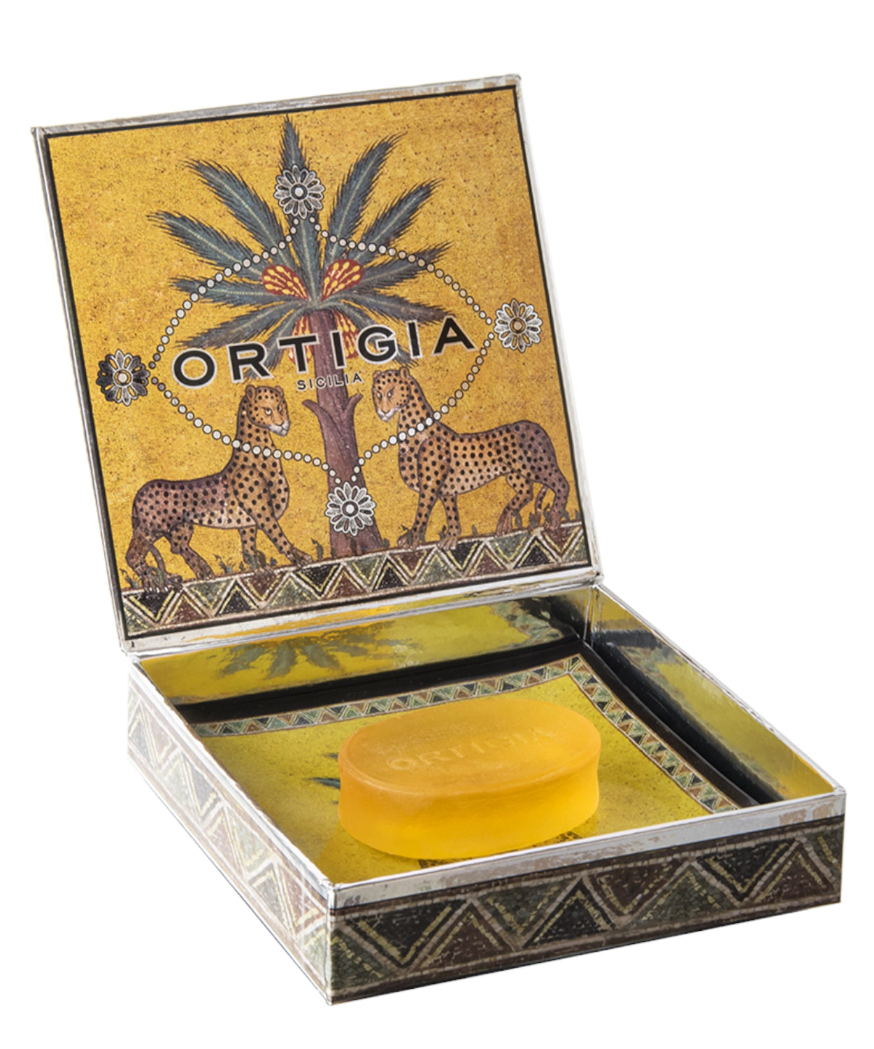 Ortigia Piattino in Vetro con Sapone Zagara