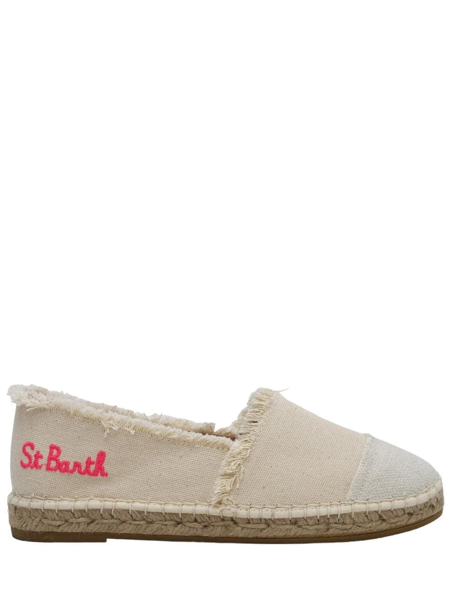 Beige canvas espadrillas con ricamo-Sandali-Mc2 Saint Barth-Vittorio Citro Boutique