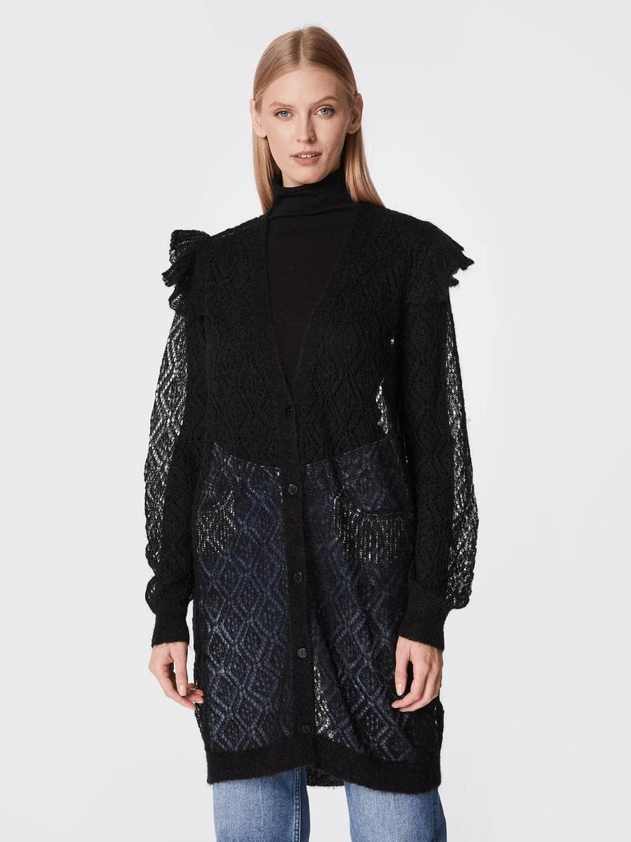 Maxi cardigan in lana - Vittorio Citro Boutique