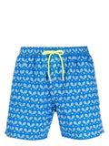 Pantaloncini da bagno uomo in tessuto leggero con stampa tennis - Vittorio Citro Boutique