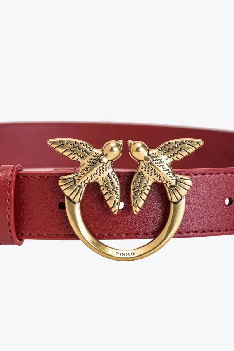 CINTURA LOVE BIRDS IN PELLE H3 - Vittorio Citro Boutique