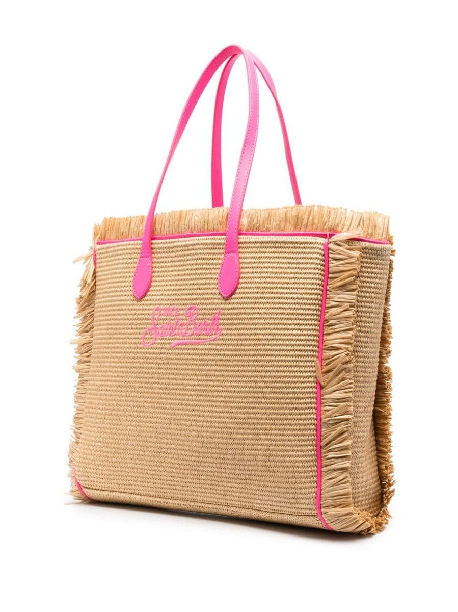 Borsa mare con frange e logo Vanity ricamato-Borse a spalla-Mc2 Saint Barth-Vittorio Citro Boutique