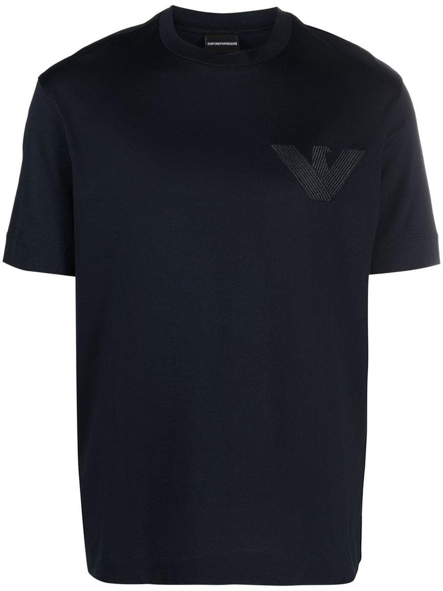 T-shirt in cotone logo ricamato - Vittorio Citro Boutique
