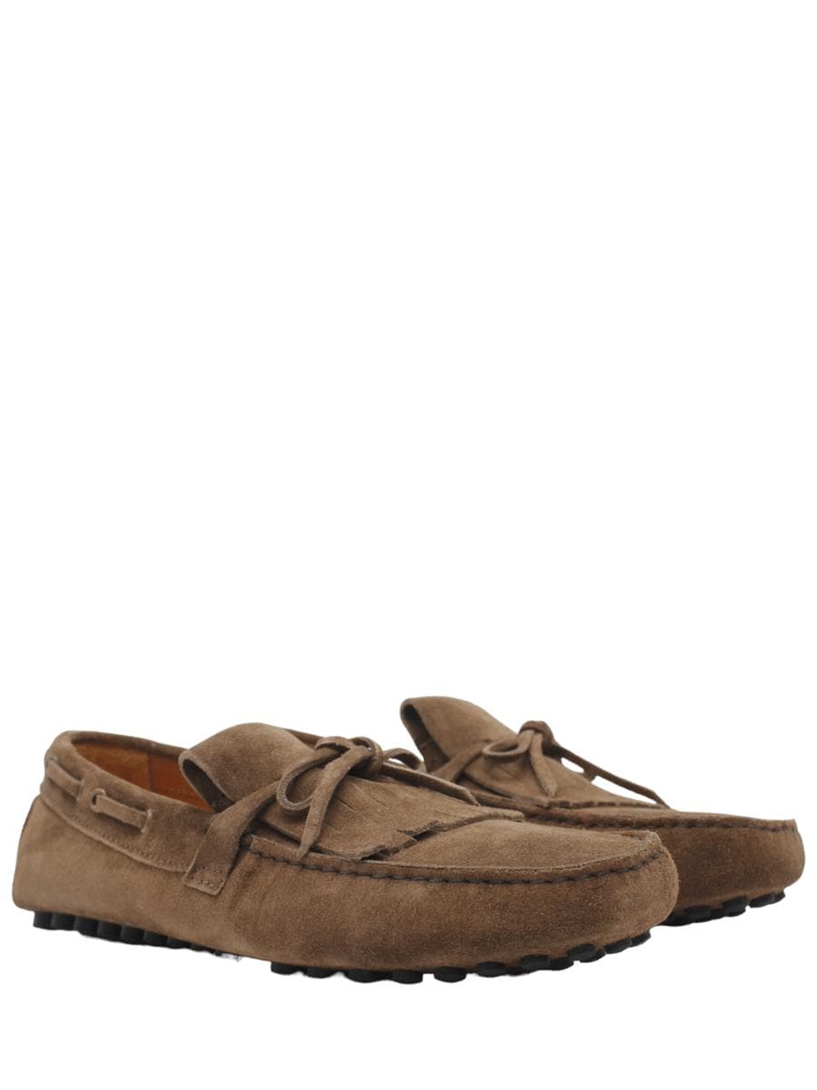 Mocassini con laccio e frangia in suede - Vittorio Citro Boutique