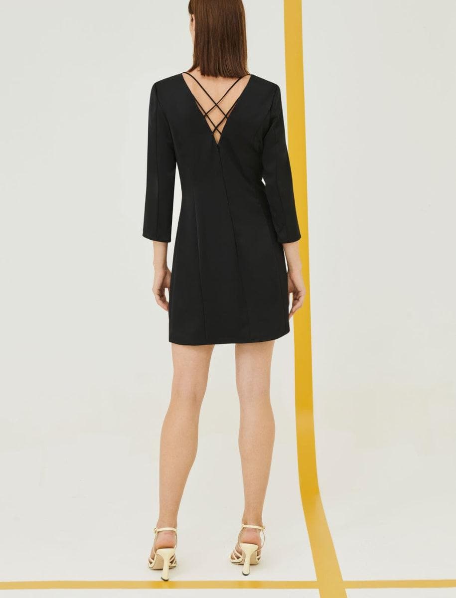 Abito corto in satin linea aderente. - Vittorio Citro Boutique