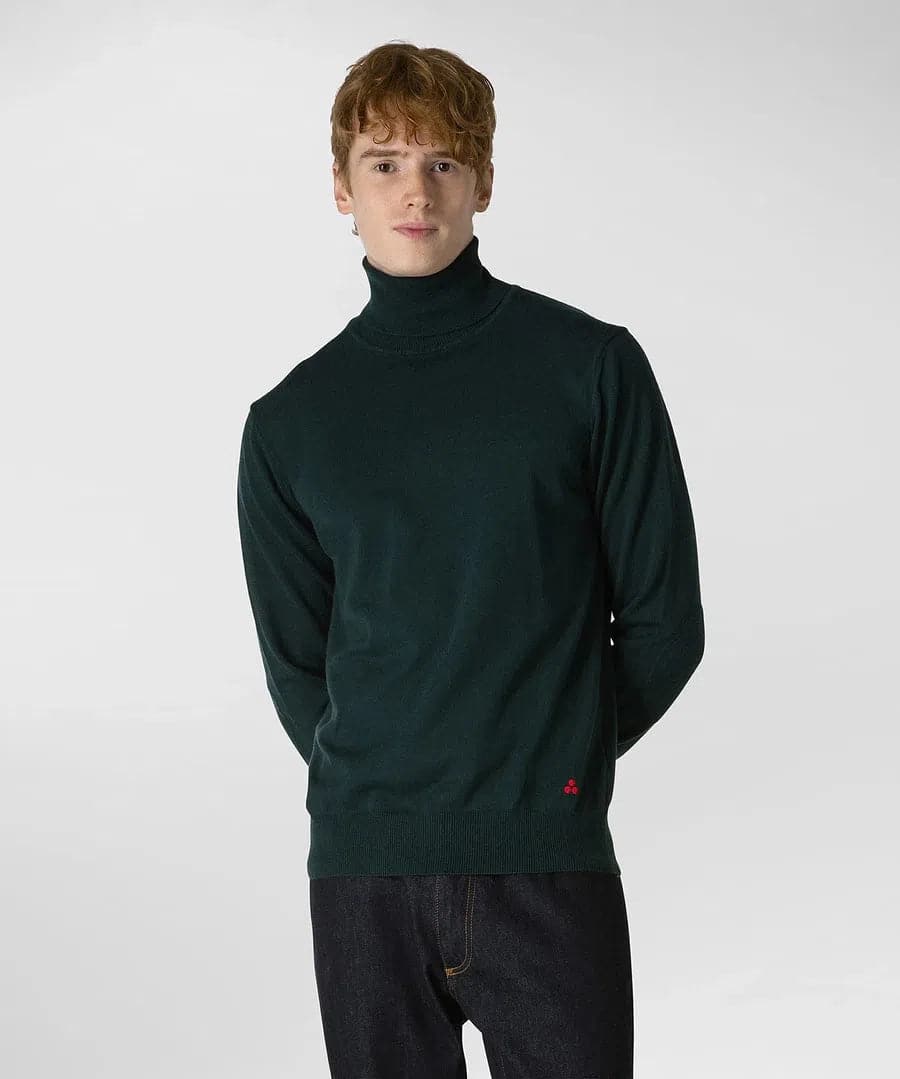 Maglia a collo alto in tricot cotone e lana - Vittorio Citro Boutique