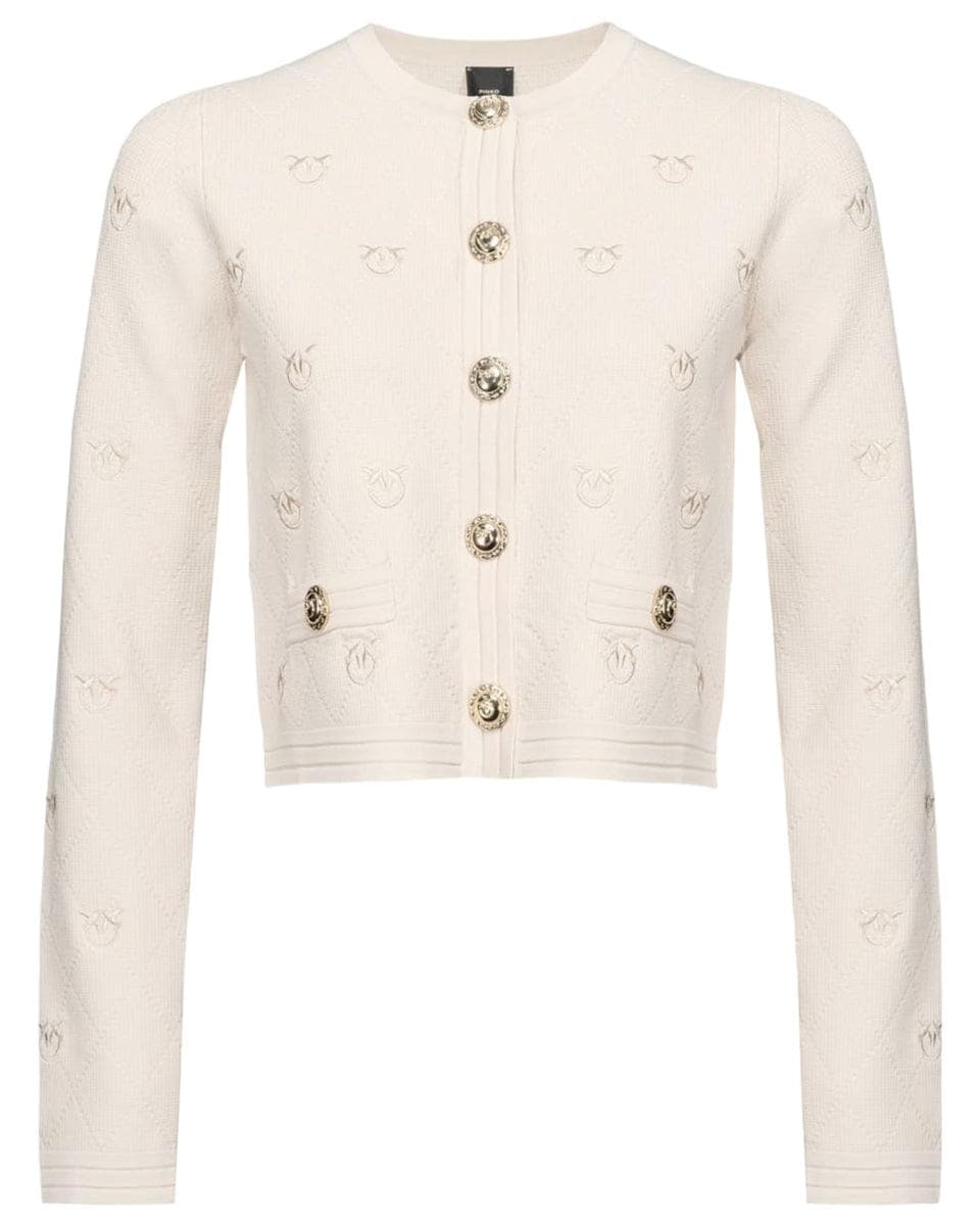 Cardigan corto jacquard love birds - Vittorio Citro Boutique