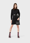 EMPORIO ARMANI - Abito con scollo barca in tessuto punto milano - Vittorio Citro Boutique