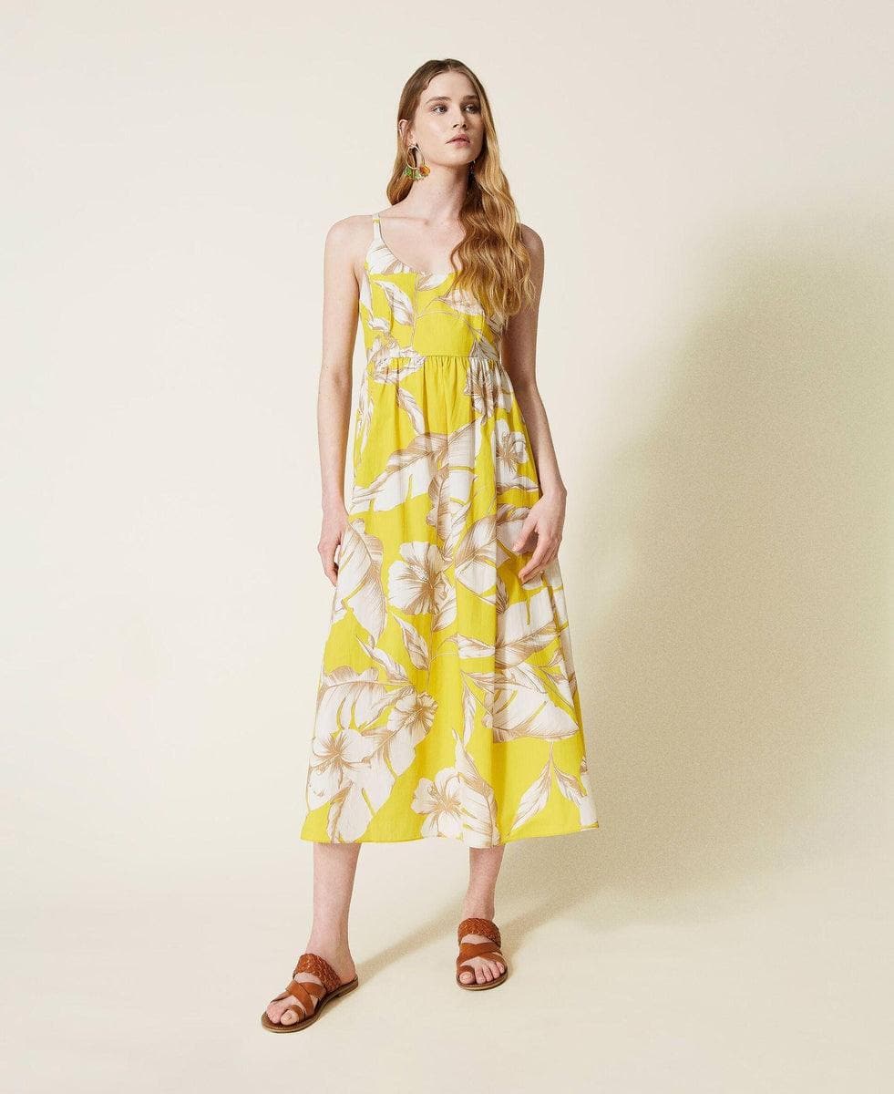 TWINSET - Abito longuette in popeline a fiori - Vittorio Citro Boutique