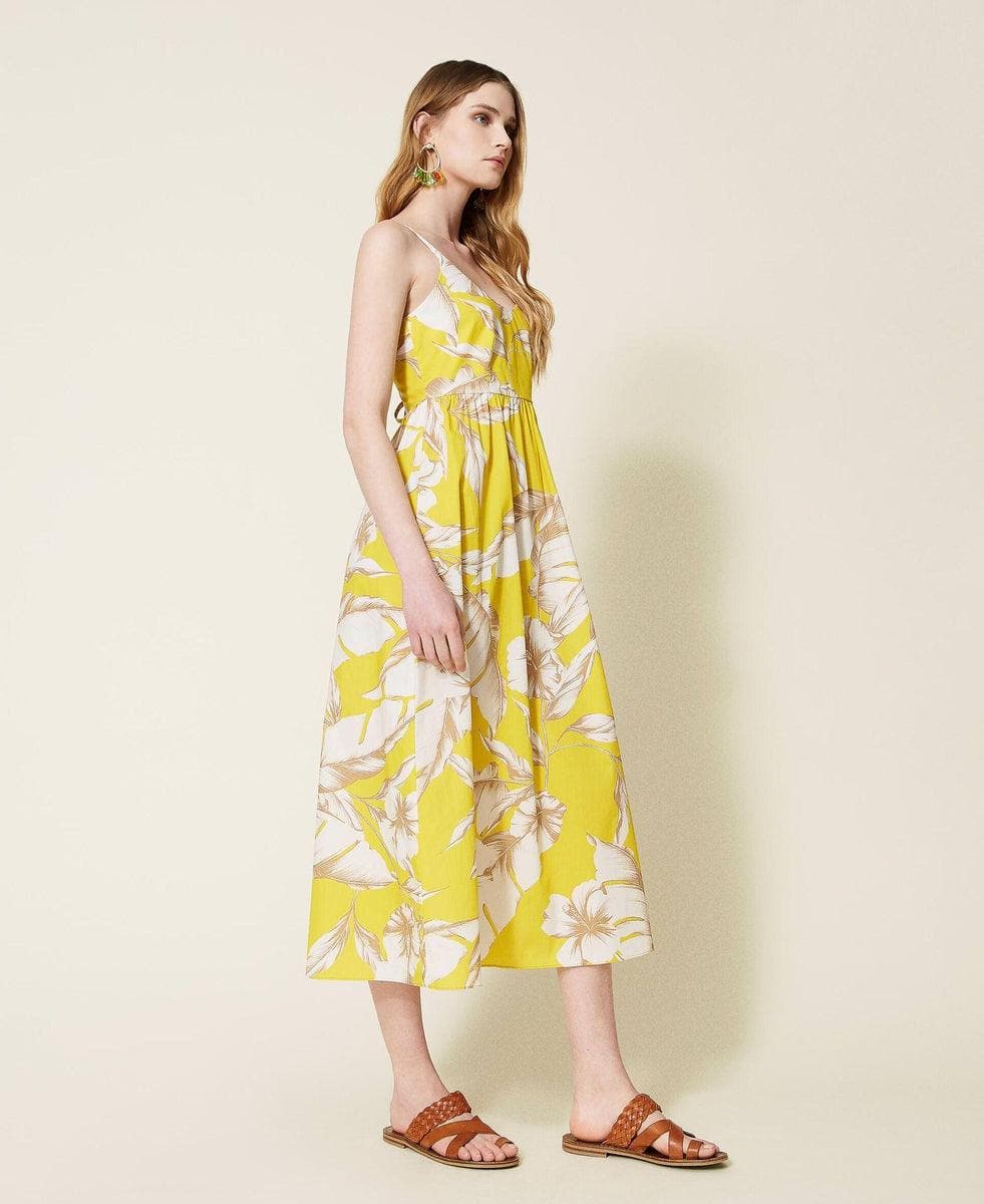 TWINSET - Abito longuette in popeline a fiori - Vittorio Citro Boutique
