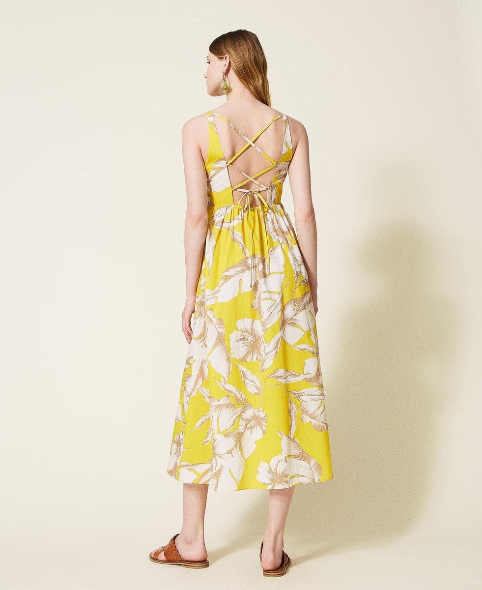 TWINSET - Abito longuette in popeline a fiori - Vittorio Citro Boutique