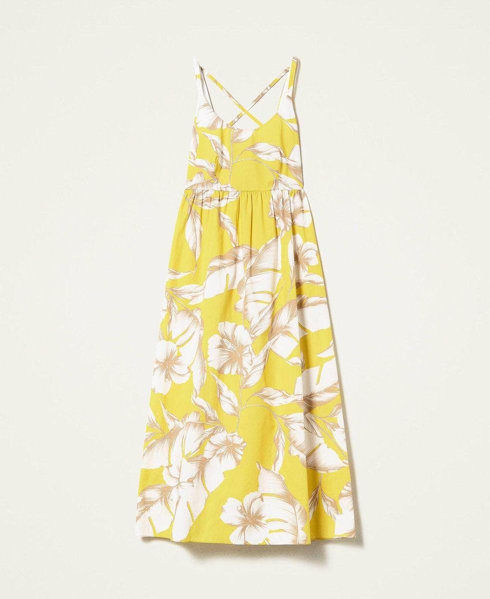TWINSET - Abito longuette in popeline a fiori - Vittorio Citro Boutique