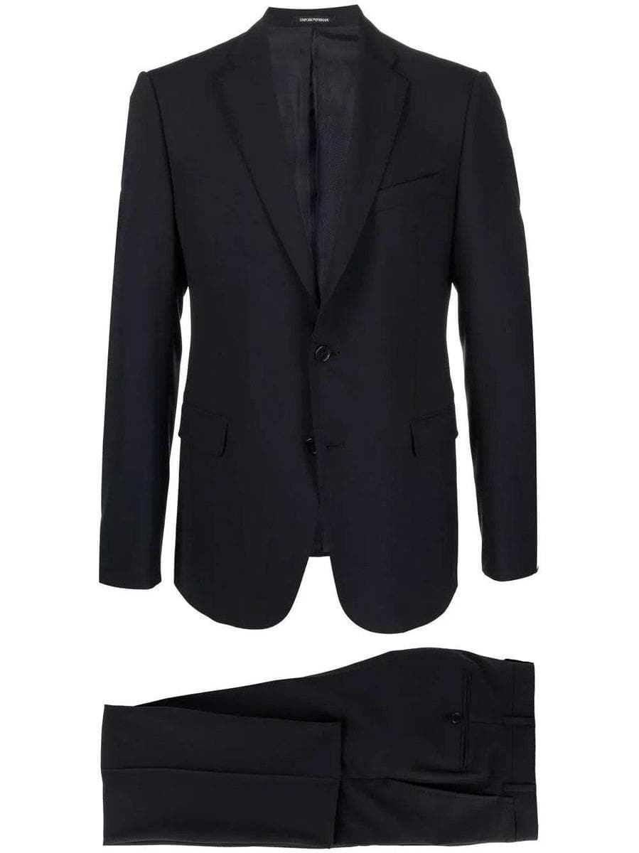 EMPORIO ARMANI - Abito monopetto slim fit in tela fresco lana stretch - Vittorio Citro Boutique