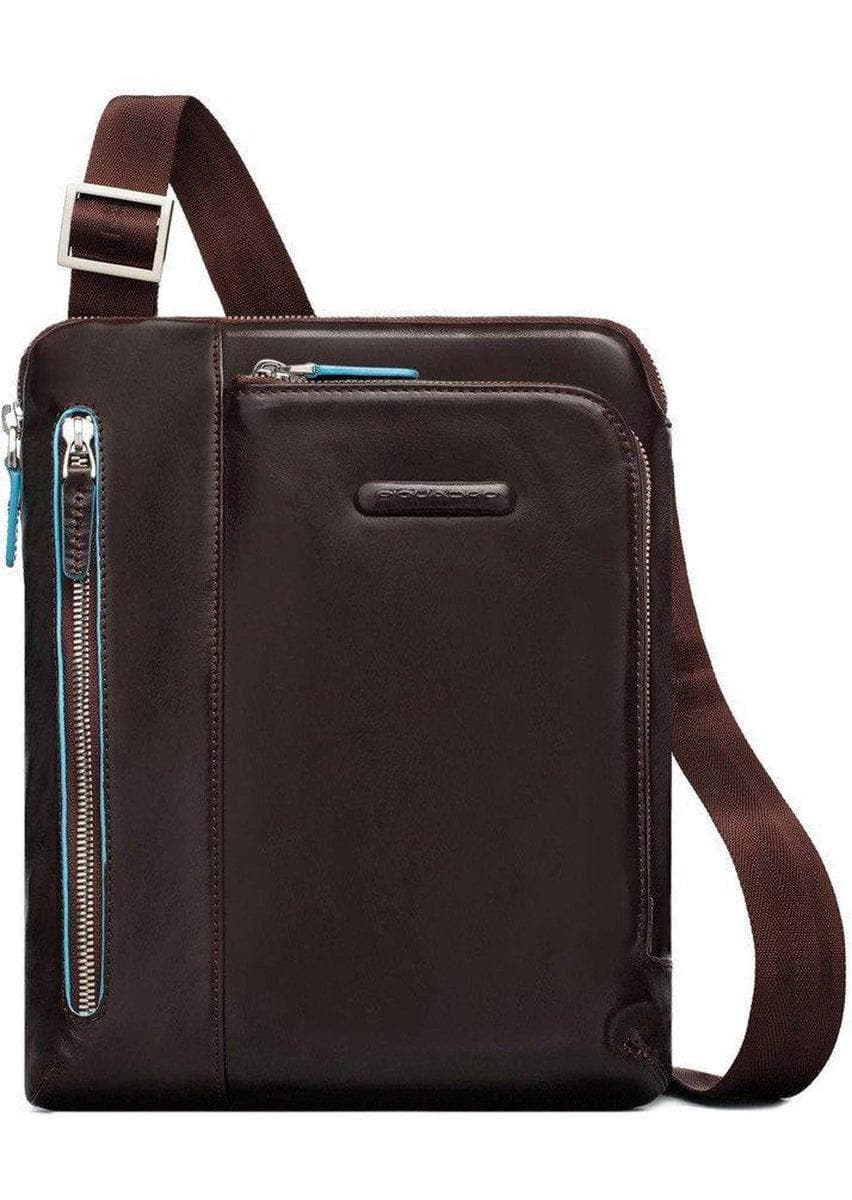 PIQUADRO - Borsello porta ipad/ipad®air, doppia tasca frontal blue square - Vittorio Citro Boutique