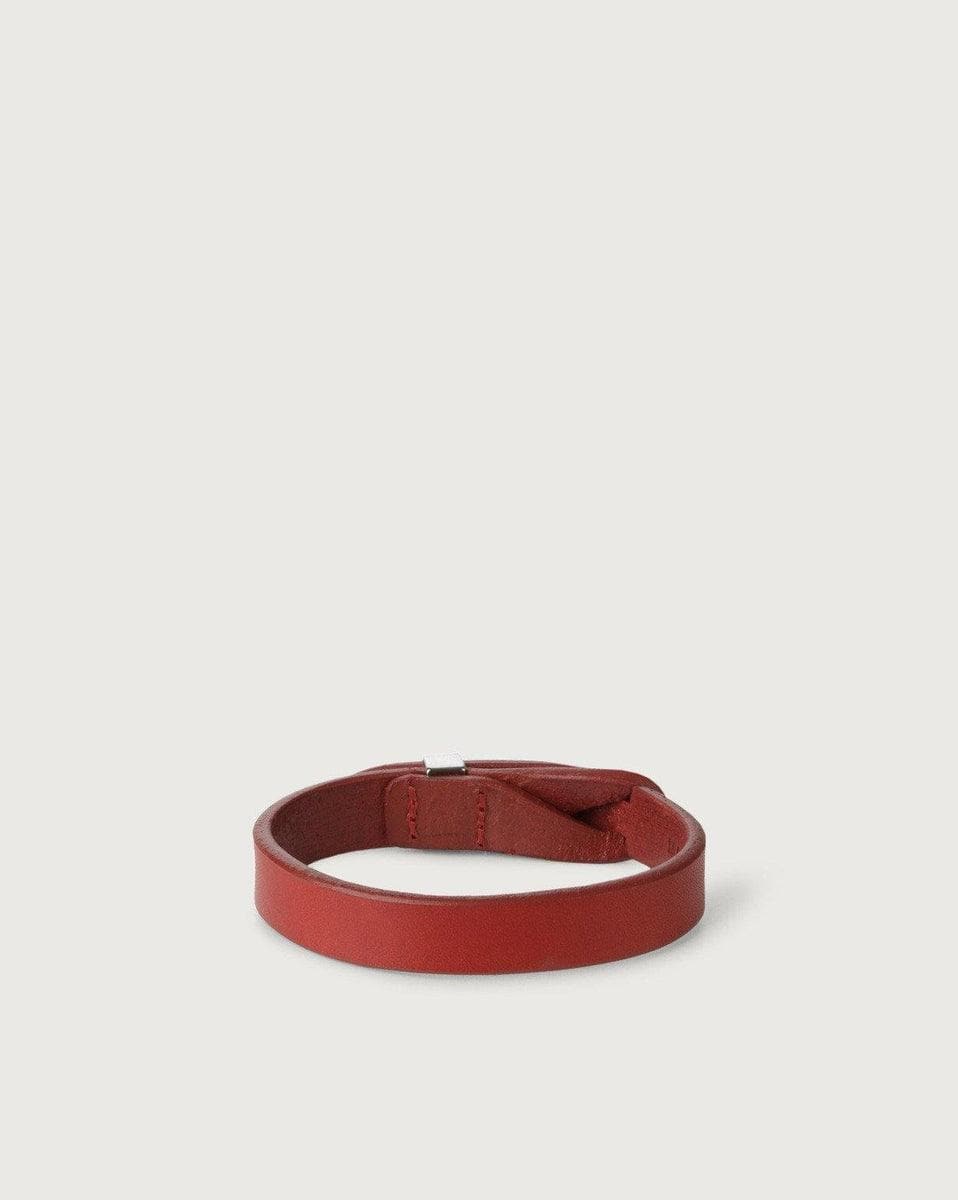 ORCIANI - Bracciale nobuckle bull in cuoio con dettaglio argento - Vittorio Citro Boutique