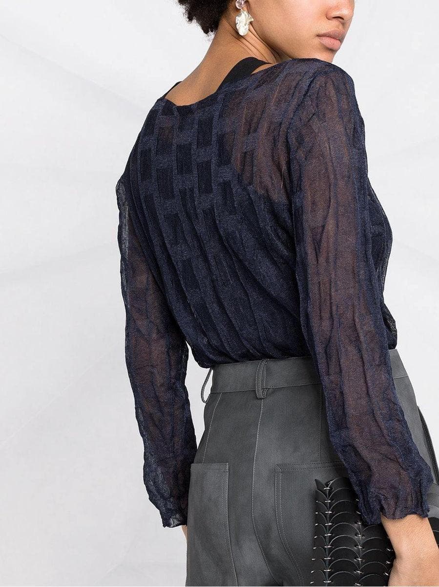 EMPORIO ARMANI - Camicetta in maglia stropicciata - Vittorio Citro Boutique