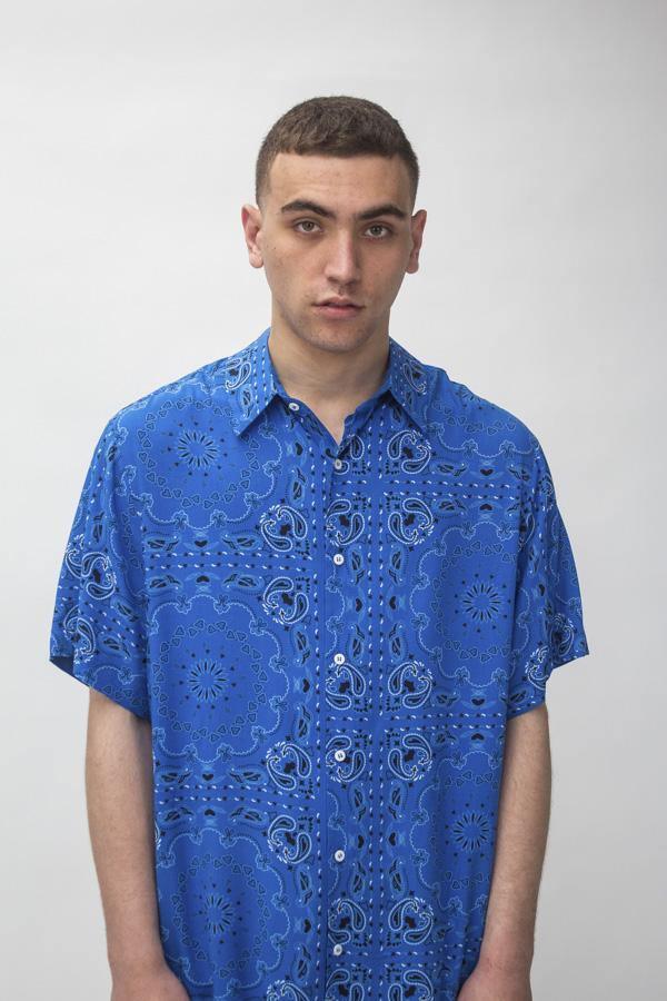 C.9.3 - Camicia a maniche corte con texture bandana - Vittorio Citro Boutique