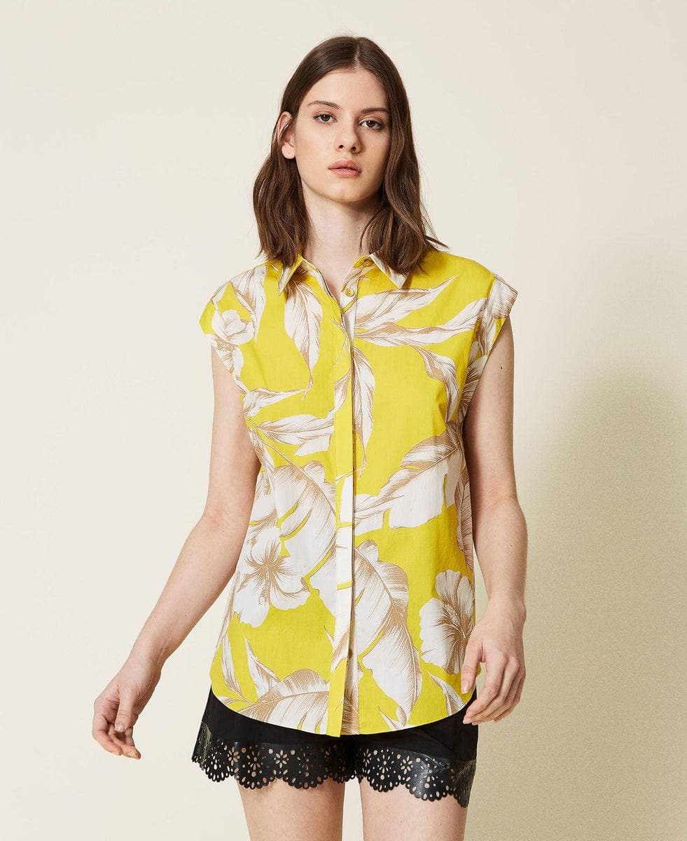 TWINSET - Camicia in popeline a fiori - Vittorio Citro Boutique