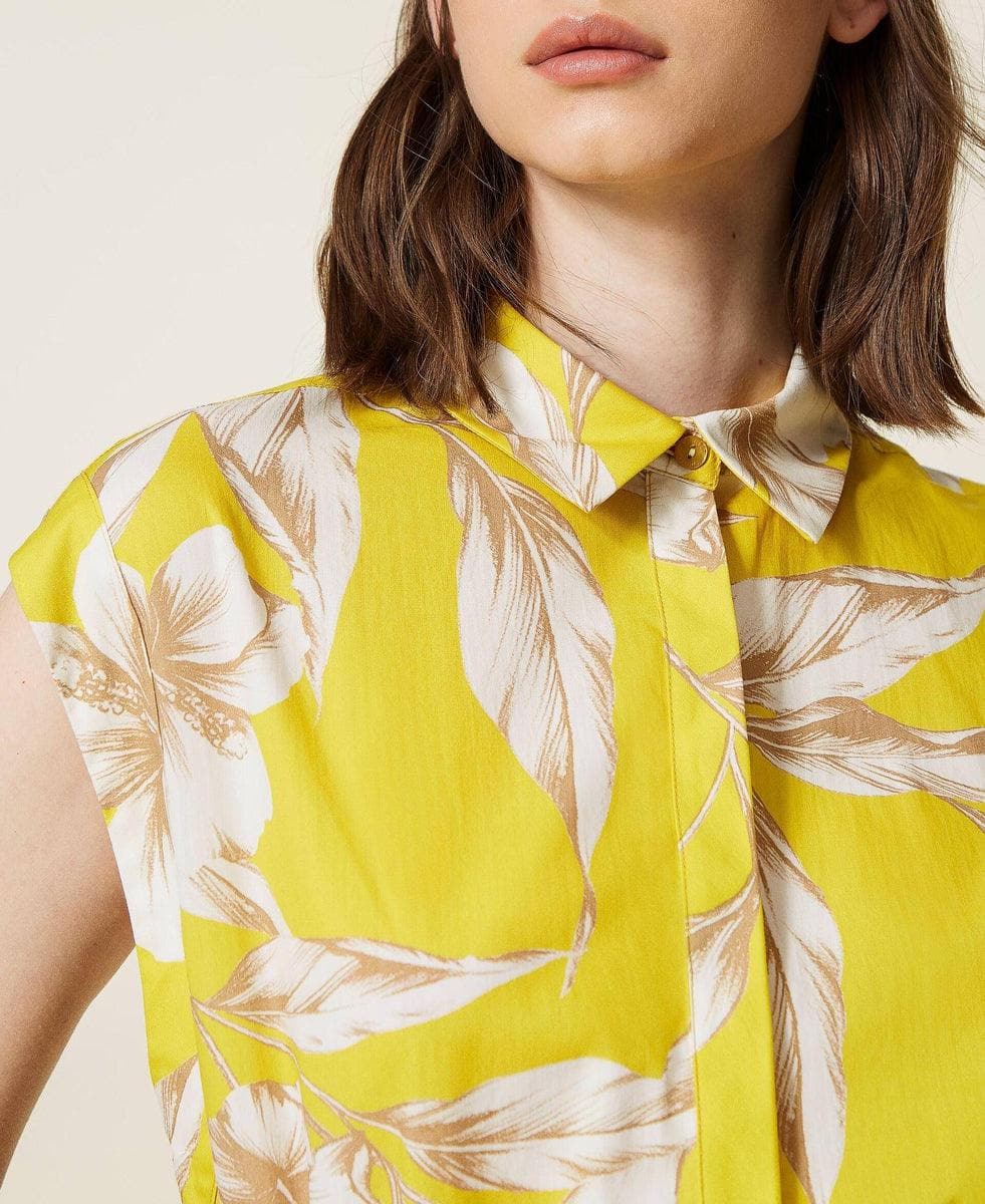 TWINSET - Camicia in popeline a fiori - Vittorio Citro Boutique