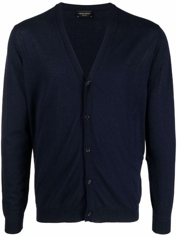ROBERTO COLLINA - Cardigan in maglia fine con scollo a V - Vittorio Citro Boutique