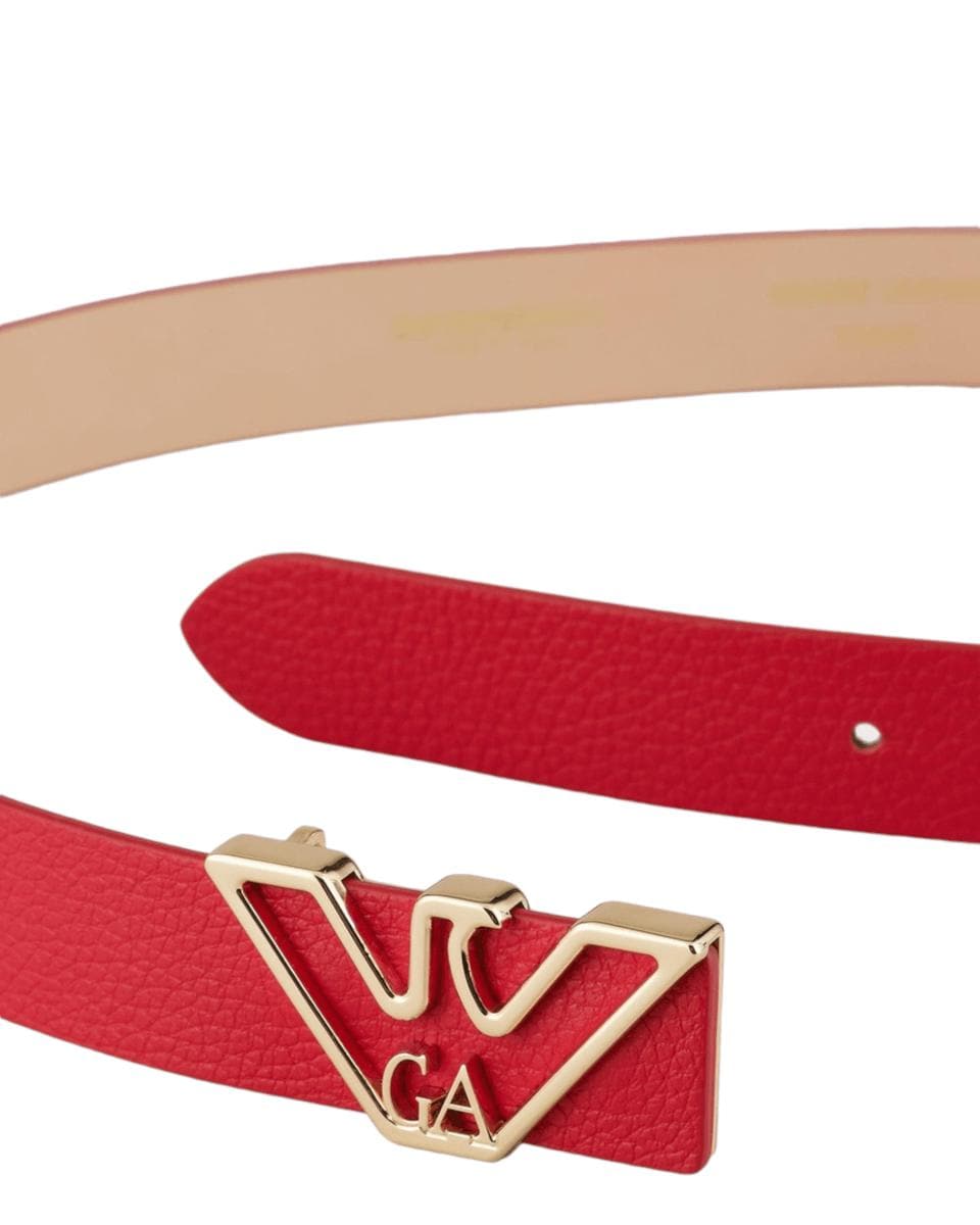 Cintura in pelle stampa cervo con placca aquila - Vittorio Citro Boutique
