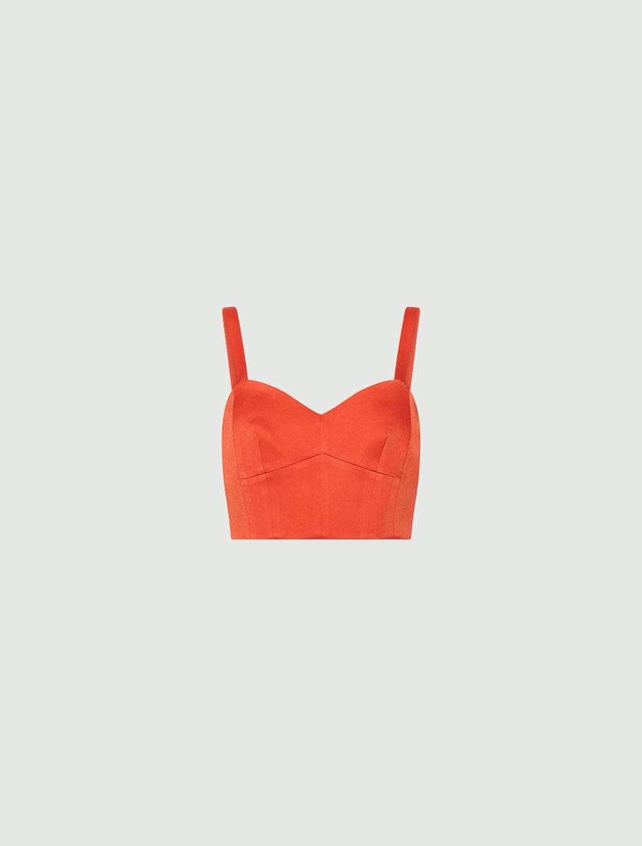 Crop top in satin - Vittorio Citro Boutique