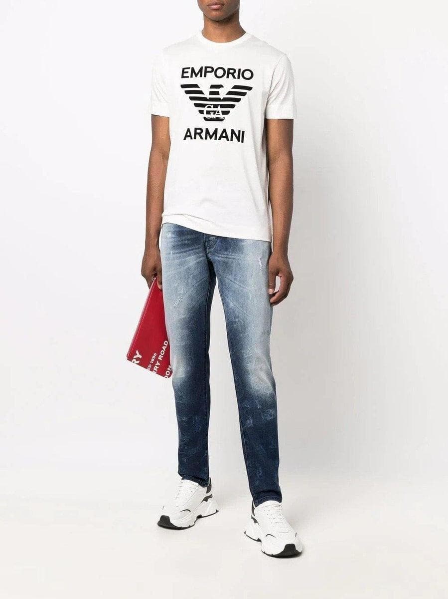 EMPORIO ARMANI - Jeans con effetto candeggiato - Vittorio Citro Boutique