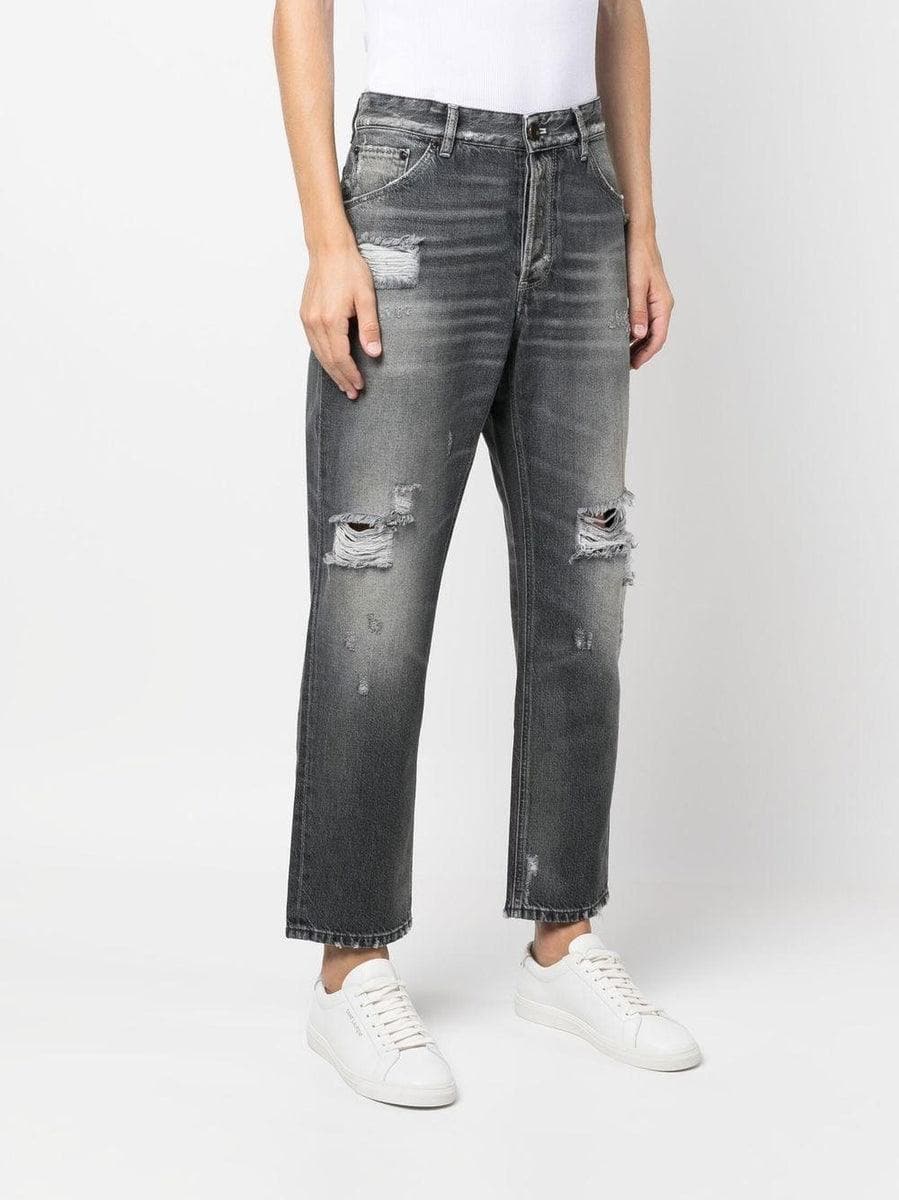 PT TORINO - Jeans cropped effetto consumato - Vittorio Citro Boutique