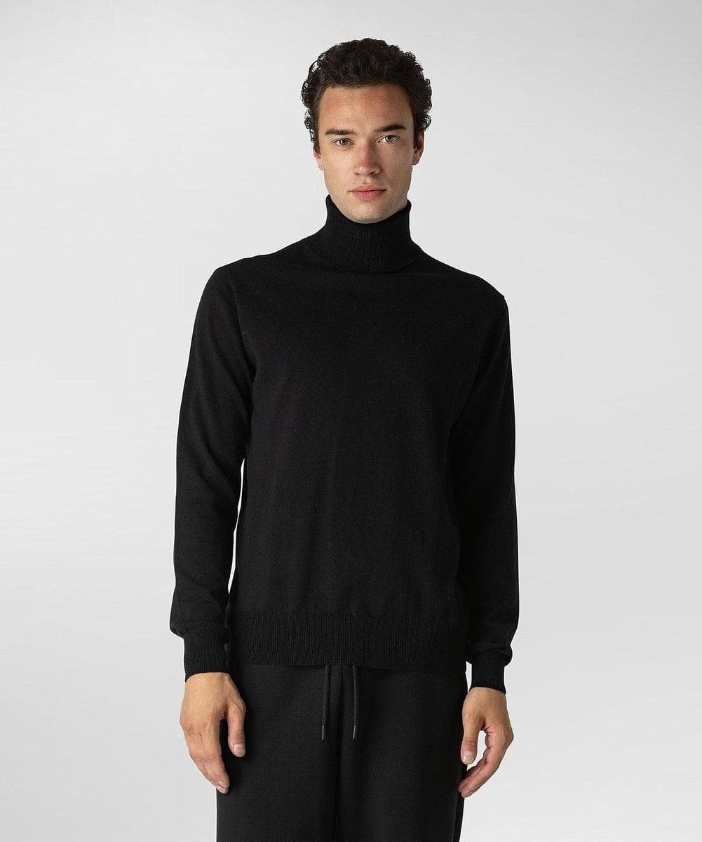 Maglia a collo alto in tricot cotone e lana - Vittorio Citro Boutique