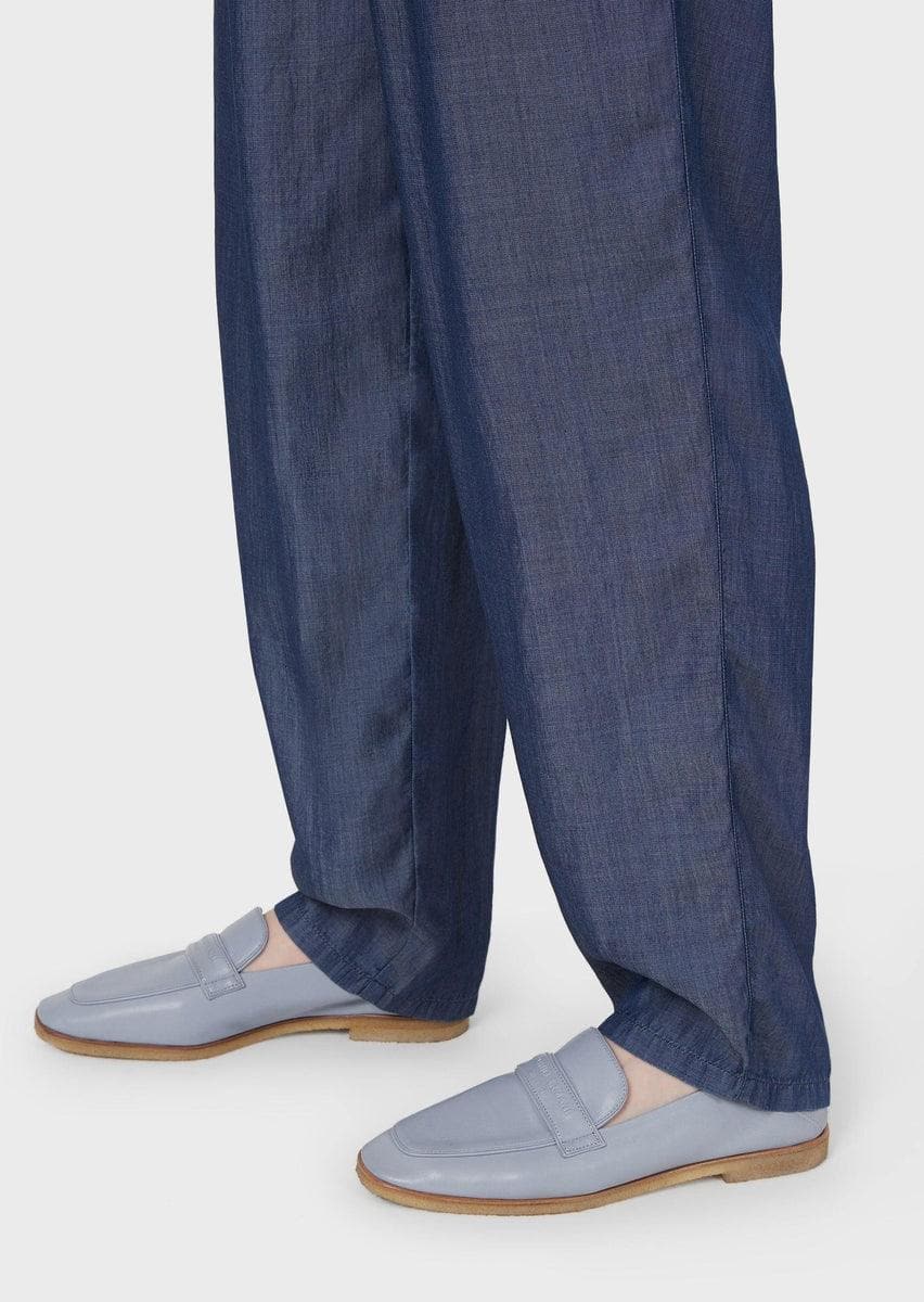 EMPORIO ARMANI - Pantaloni con fusciacca in demin tencel washed - Vittorio Citro Boutique