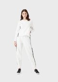 EMPORIO ARMANI - Pantaloni jogger in double jersey con tape logo e zip laterale - Vittorio Citro Boutique