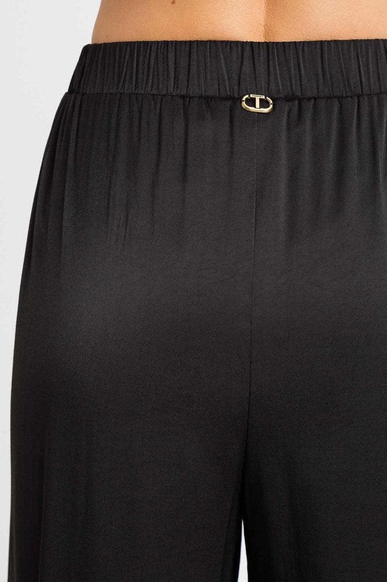 TWINSET - Pantaloni wide leg in twill - Vittorio Citro Boutique