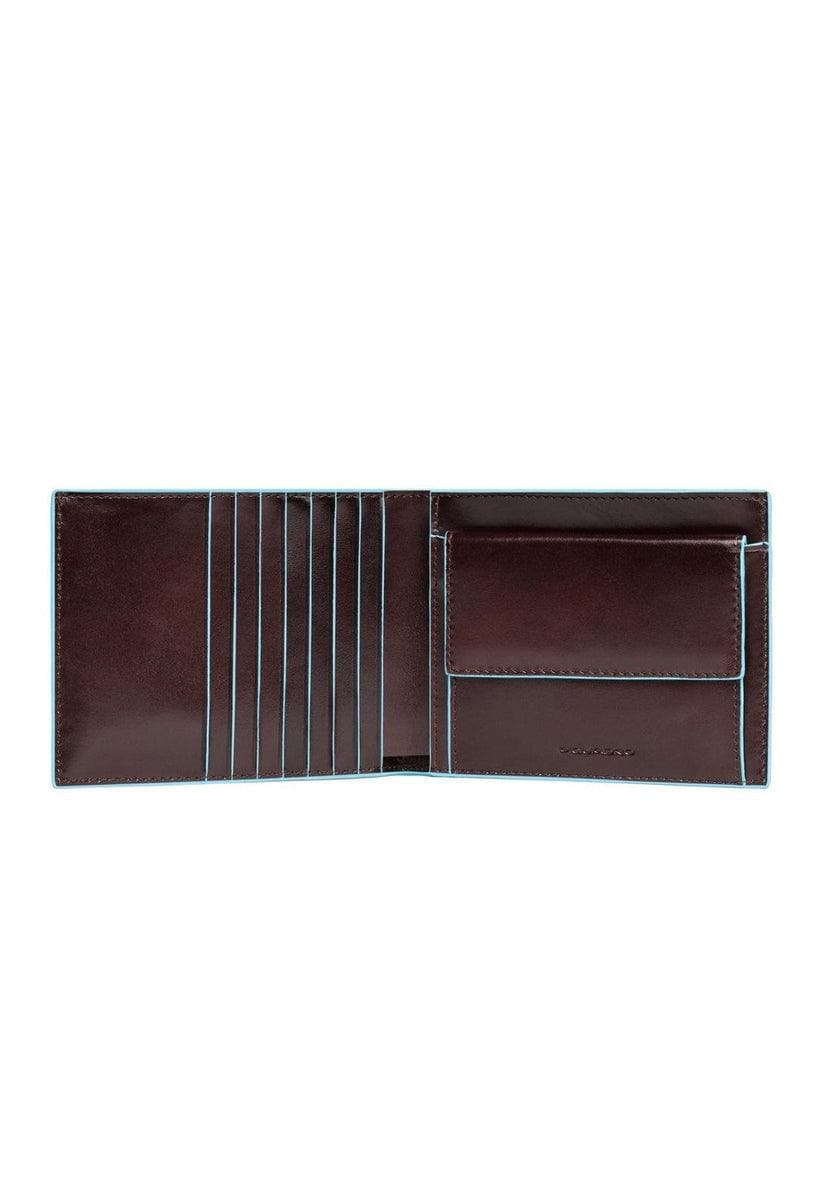 PIQUADRO - Portafoglio uomo con portamonete blue square - Vittorio Citro Boutique