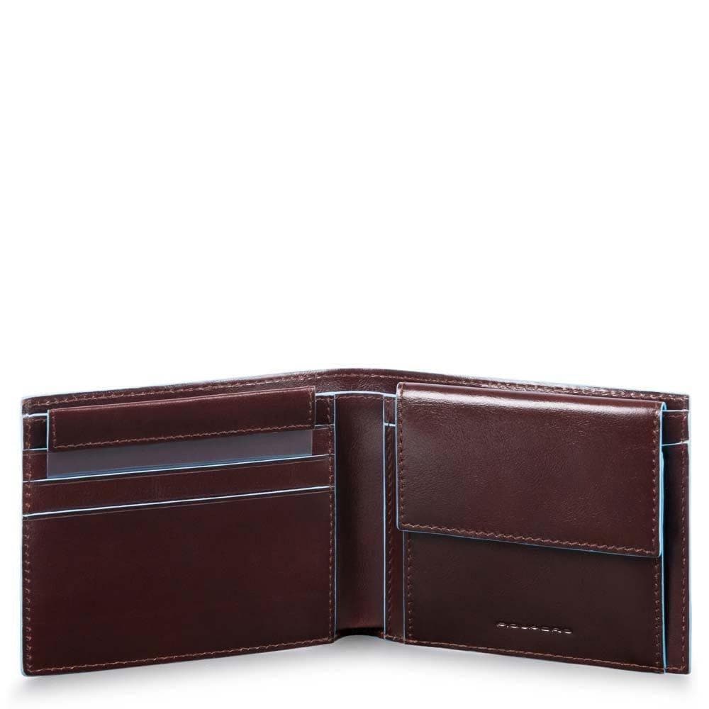 PIQUADRO - Portafoglio uomo con portamonete, porta carte di c blue square - Vittorio Citro Boutique