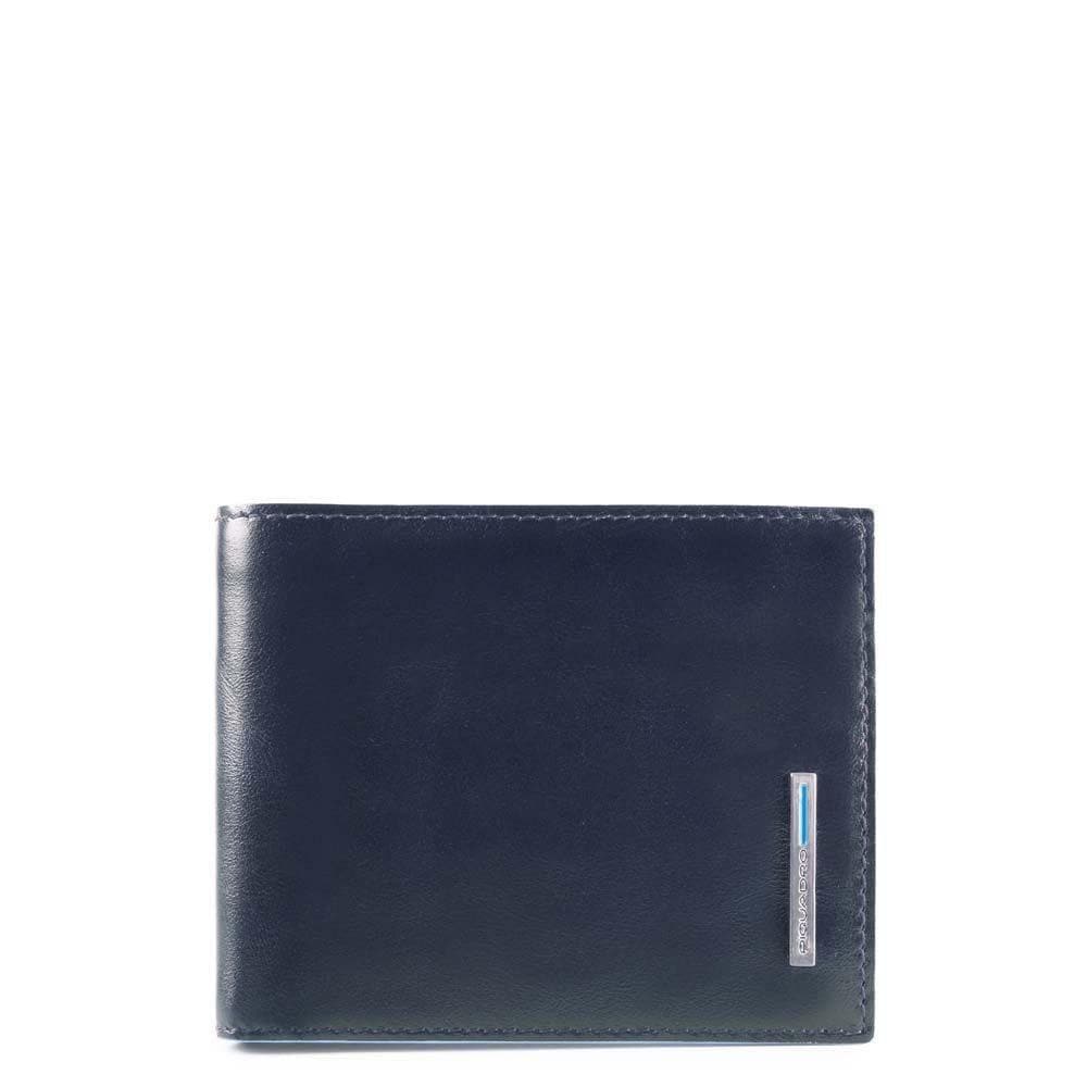 PIQUADRO - Portafoglio uomo con portamonete, porta carte di c blue square - Vittorio Citro Boutique