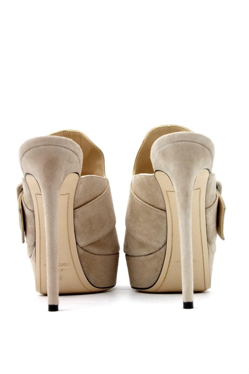 DEI MILLE - Sabot camoscio nude - Vittorio Citro Boutique