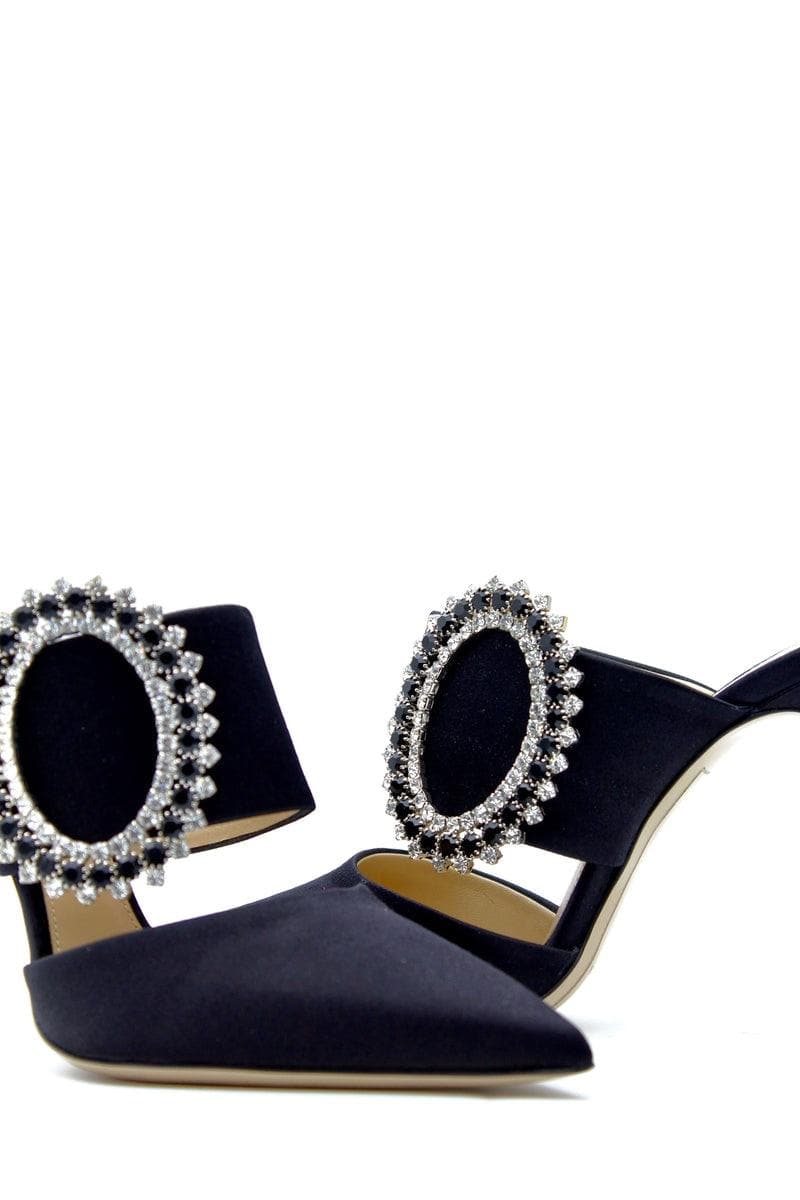 DEI MILLE - Sabot raso nero - Vittorio Citro Boutique